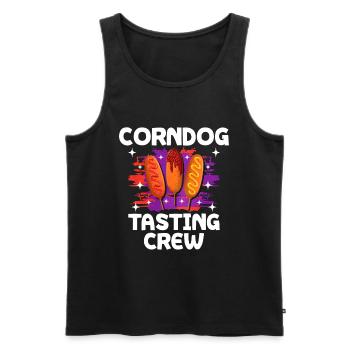 Corn Dog Essen Liebe Geschenk - Männer Premium Bio Tank Top - Schwarz - Vorne - Michal (187cm)