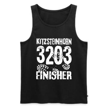 Kitzsteinhorn Finisher 3203 Hohe Tauern Kaprun - Männer Premium Bio Tank Top - Schwarz - Vorne - AI Model Male 178 light (178cm)