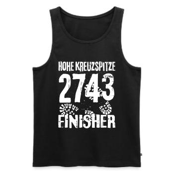 Hohe Kreuzspitze Punta Altacroce Meran Dolomiten - Männer Premium Bio Tank Top - Schwarz - Vorne - Michal (187cm)