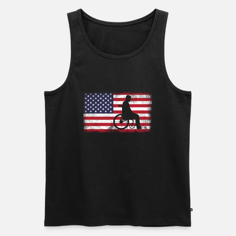 Rollstuhl - Männer Premium Bio Tank Top - Schwarz