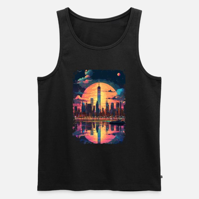 New York - Männer Premium Bio Tank Top - Schwarz
