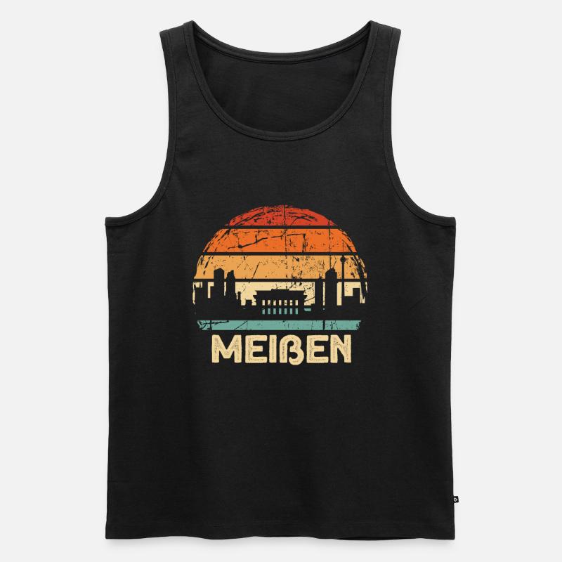 Meißen - Männer Premium Bio Tank Top - Schwarz