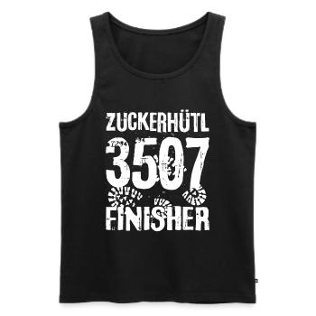 Zuckerhütl 7 Sieben Gipfel Stubai Stubaital Wander - Männer Premium Bio Tank Top - Schwarz - Vorne - AI Model Male 178 light (178cm)
