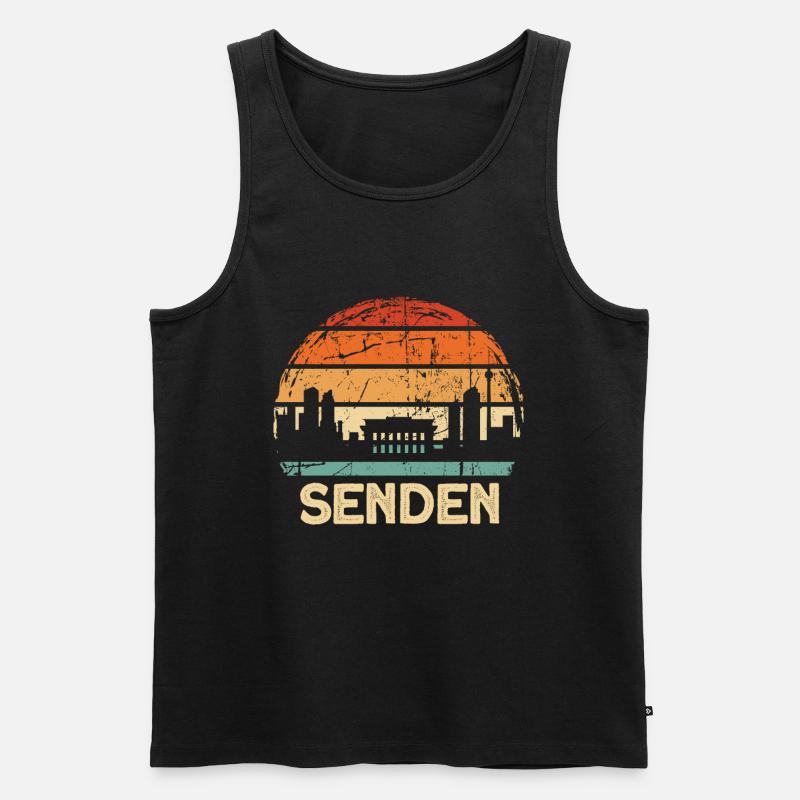 Senden - Männer Premium Bio Tank Top - Schwarz