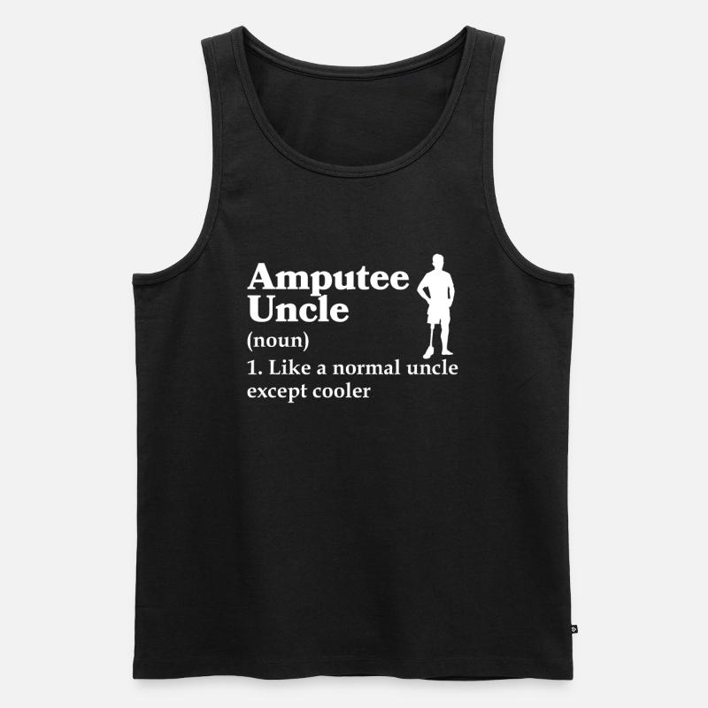 Amputiertes Bein Prothese Geschenk - Männer Premium Bio Tank Top - Schwarz