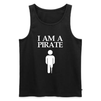 Amputated Leg Prosthesis Gift - Men's Premium Organic Tank Top - black - Front - AI Model Male 178 light (178cm)