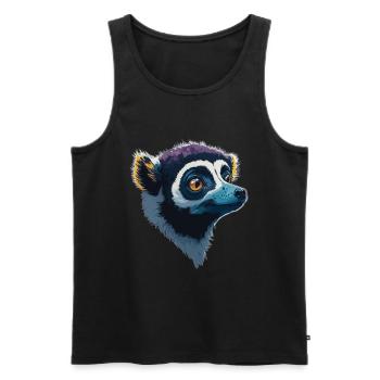 Lemur - Men's Premium Organic Tank Top - black - Front - AI Model Male 178 light (178cm)