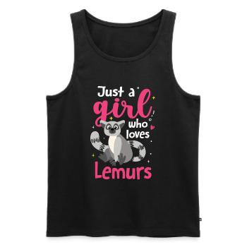 Lemur - Men's Premium Organic Tank Top - black - Front - AI Model Male 178 light (178cm)