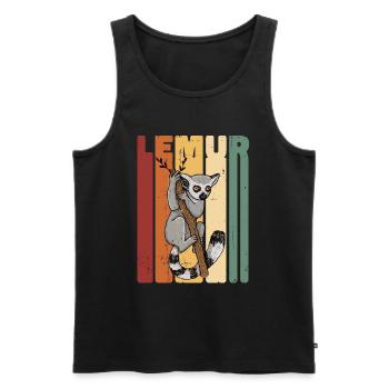 Lemur - Men's Premium Organic Tank Top - black - Front - AI Model Male 178 light (178cm)