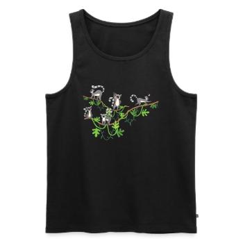 Lemur - Men's Premium Organic Tank Top - black - Front - AI Model Male 178 light (178cm)