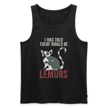 Lemur - Men's Premium Organic Tank Top - black - Front - AI Model Male 178 light (178cm)
