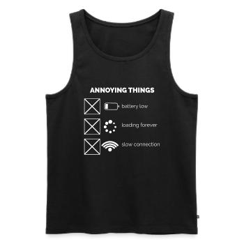 Lästige Dinge - Männer Premium Bio Tank Top - Schwarz - Vorne - Michal (187cm)