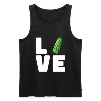 Courgette - Men's Premium Organic Tank Top - black - Front - AI Model Male 178 light (178cm)