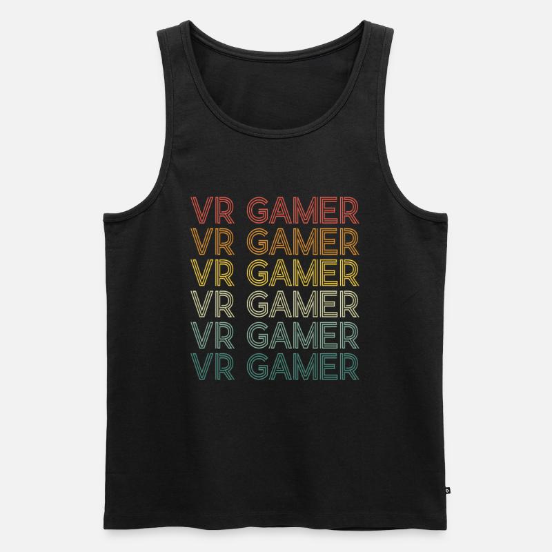 Virtual Reality VR Geschenk - Männer Premium Bio Tank Top - Schwarz