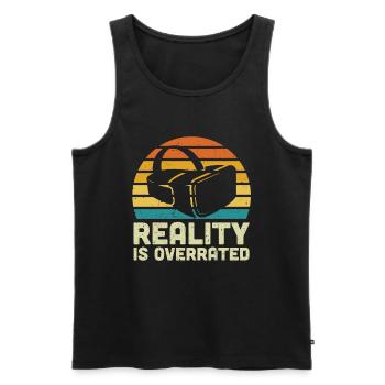 Virtual Reality VR Geschenk - Männer Premium Bio Tank Top - Schwarz - Vorne - AI Model Male 178 light (178cm)