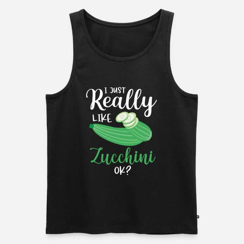 Zucchini - Männer Premium Bio Tank Top - Schwarz