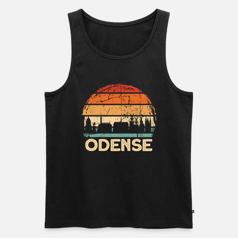 Odense - Männer Premium Bio Tank Top - Schwarz