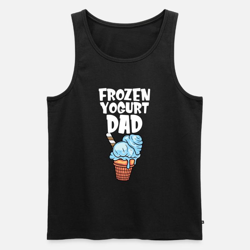 Frozen Yogurt Dad - Männer Premium Bio Tank Top - Schwarz