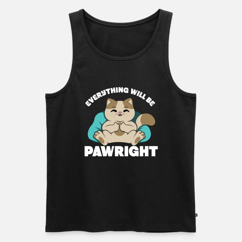Alles wird gut werden - Männer Premium Bio Tank Top - Schwarz