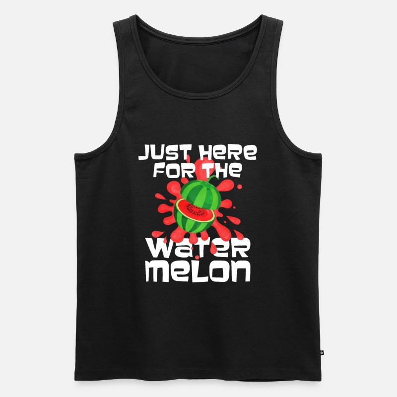 Wassermelone - Männer Premium Bio Tank Top - Schwarz