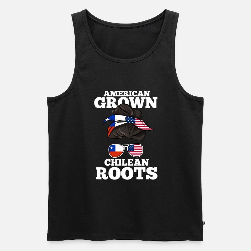 Chile - Männer Premium Bio Tank Top - Schwarz