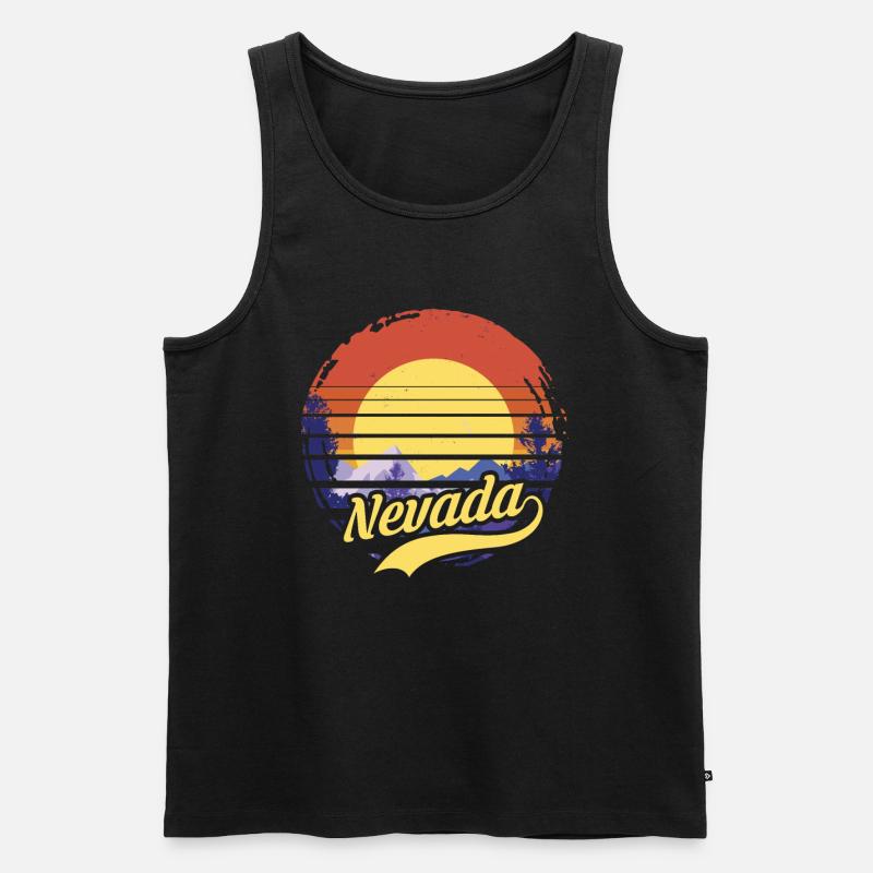 Nevada - Männer Premium Bio Tank Top - Schwarz