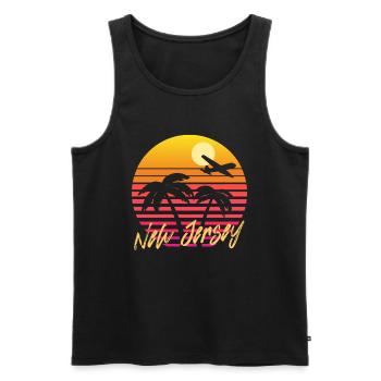 New Jersey - Männer Premium Bio Tank Top - Schwarz - Vorne - AI Model Male 178 light (178cm)