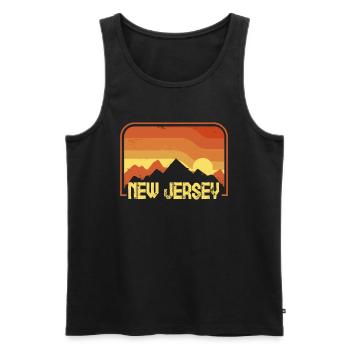 New Jersey - Männer Premium Bio Tank Top - Schwarz - Vorne - AI Model Male 178 light (178cm)