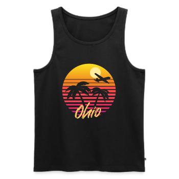 Ohio - Männer Premium Bio Tank Top - Schwarz - Vorne - Michal (187cm)