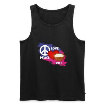 Rice - Men's Premium Organic Tank Top - black - Front - AI Model Male 178 light (178cm)