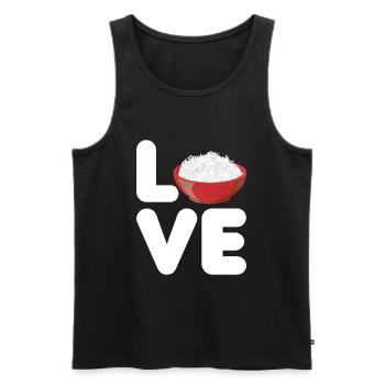Rice - Men's Premium Organic Tank Top - black - Front - AI Model Male 178 light (178cm)