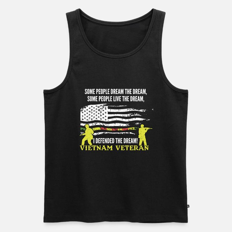 Vietnam Veteran - Männer Premium Bio Tank Top - Schwarz
