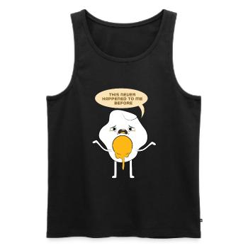 Egg funny, come quickly - Men's Premium Organic Tank Top - black - Front - AI Model Male 178 light (178cm)