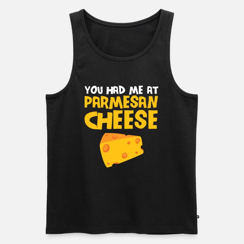 Parmesan - Männer Premium Bio Tank Top - Schwarz