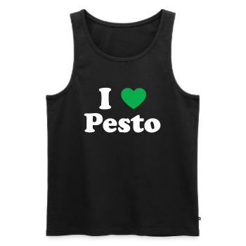 Pesto - Männer Premium Bio Tank Top - Schwarz - Vorne - AI Model Male 178 light (178cm)