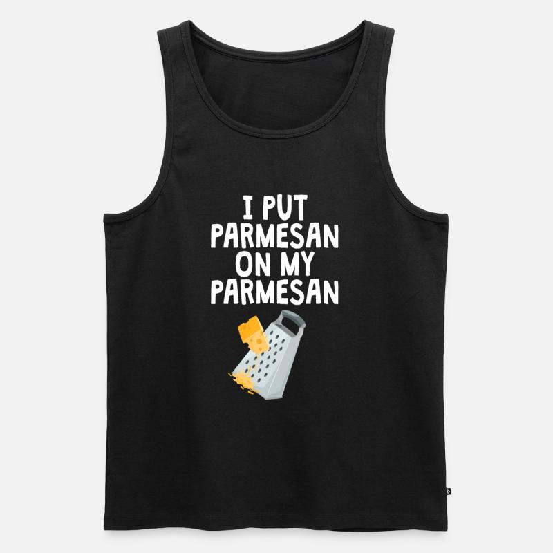 Parmesan - Männer Premium Bio Tank Top - Schwarz