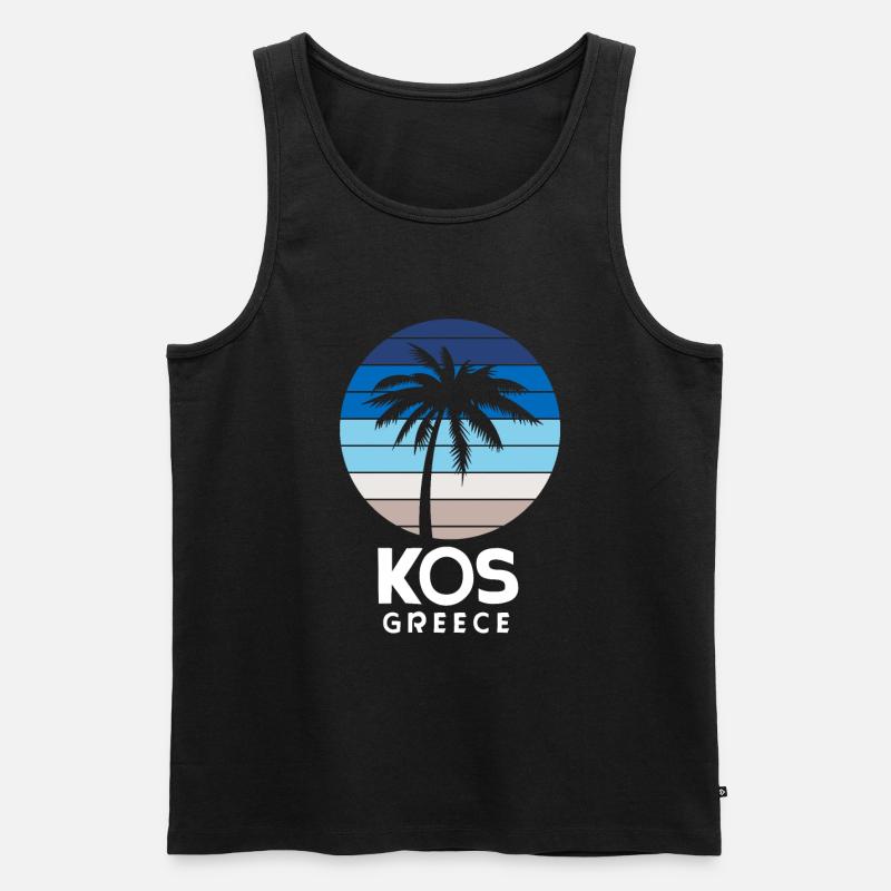 Kos - Männer Premium Bio Tank Top - Schwarz