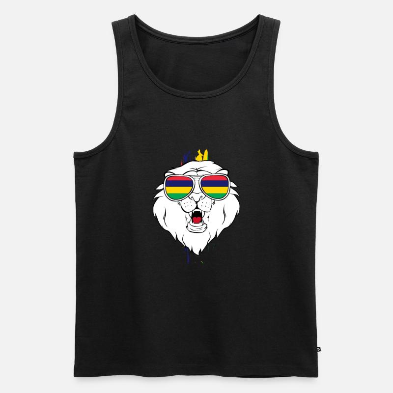 Mauritius - Männer Premium Bio Tank Top - Schwarz