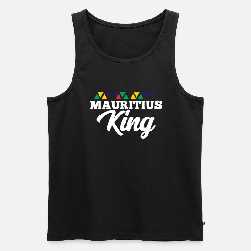 Mauritius - Männer Premium Bio Tank Top - Schwarz