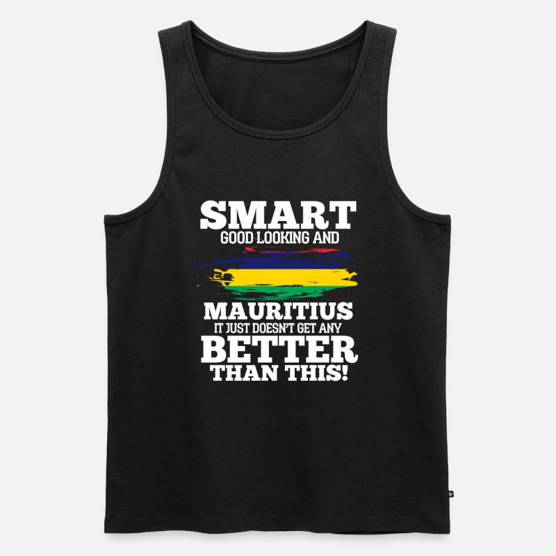 Mauritius - Männer Premium Bio Tank Top - Schwarz