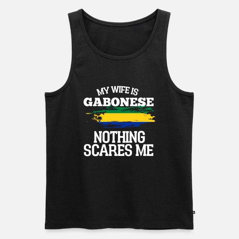 Gabon Ehefrau - Männer Premium Bio Tank Top - Schwarz