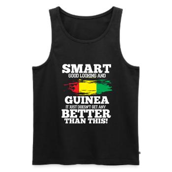 Guinea - Männer Premium Bio Tank Top - Schwarz - Vorne - Michal (187cm)
