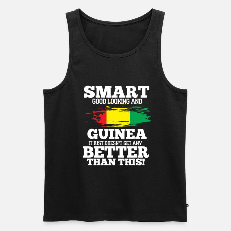 Guinea - Männer Premium Bio Tank Top - Schwarz