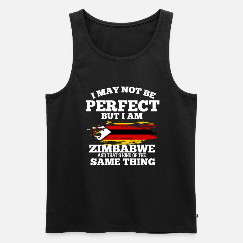 Simbabwe - Männer Premium Bio Tank Top - Schwarz