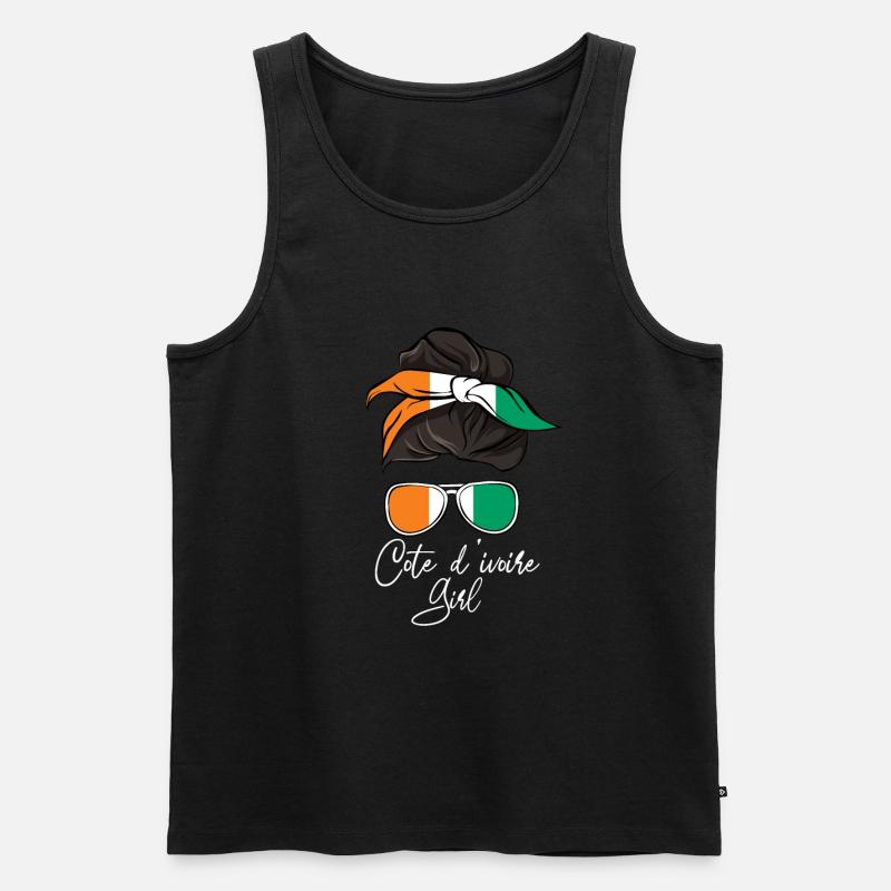 Elfenbeinküste - Männer Premium Bio Tank Top - Schwarz