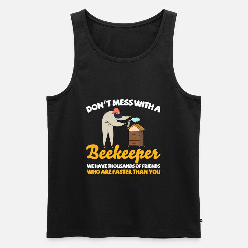 Imker Bienen Geschenk - Männer Premium Bio Tank Top - Schwarz