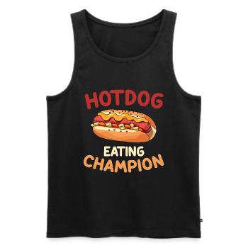 Hot-dog - Débardeur bio Premium Homme - noir - Devant - AI Model Male 178 light (178cm)