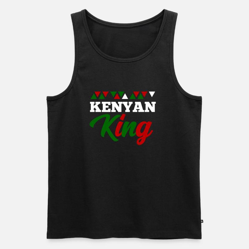 Kenia - Männer Premium Bio Tank Top - Schwarz
