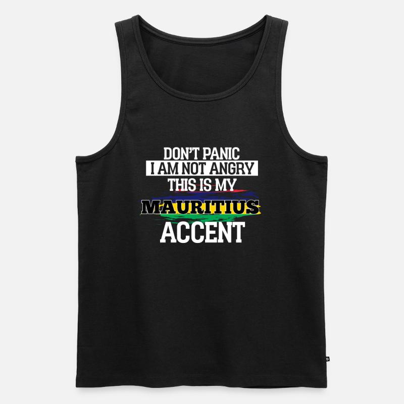 Mauritius - Männer Premium Bio Tank Top - Schwarz