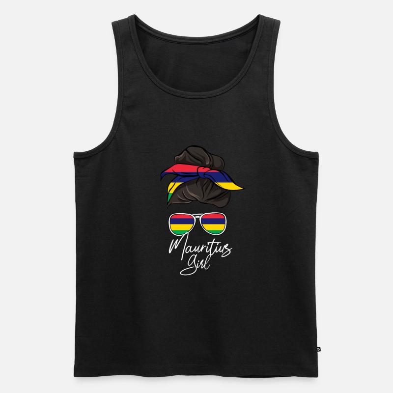 Mauritius - Männer Premium Bio Tank Top - Schwarz